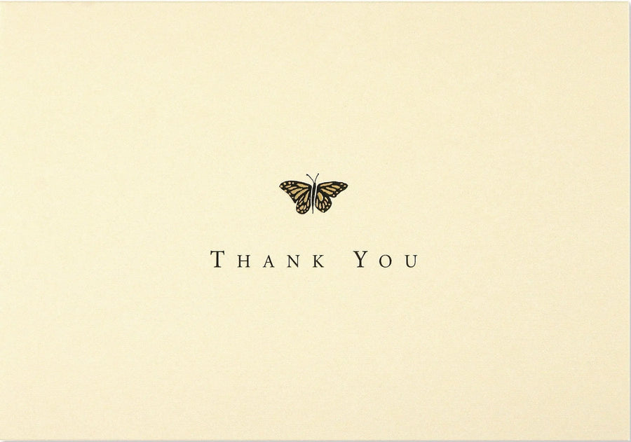 Peter Pauper Press Note Cards Gold Butterfly Thank You Notes