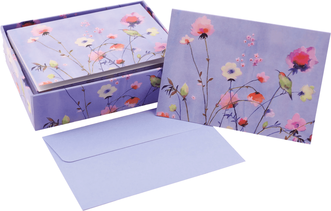 Peter Pauper Press Note Cards Lavender Wildflowers Note Cards