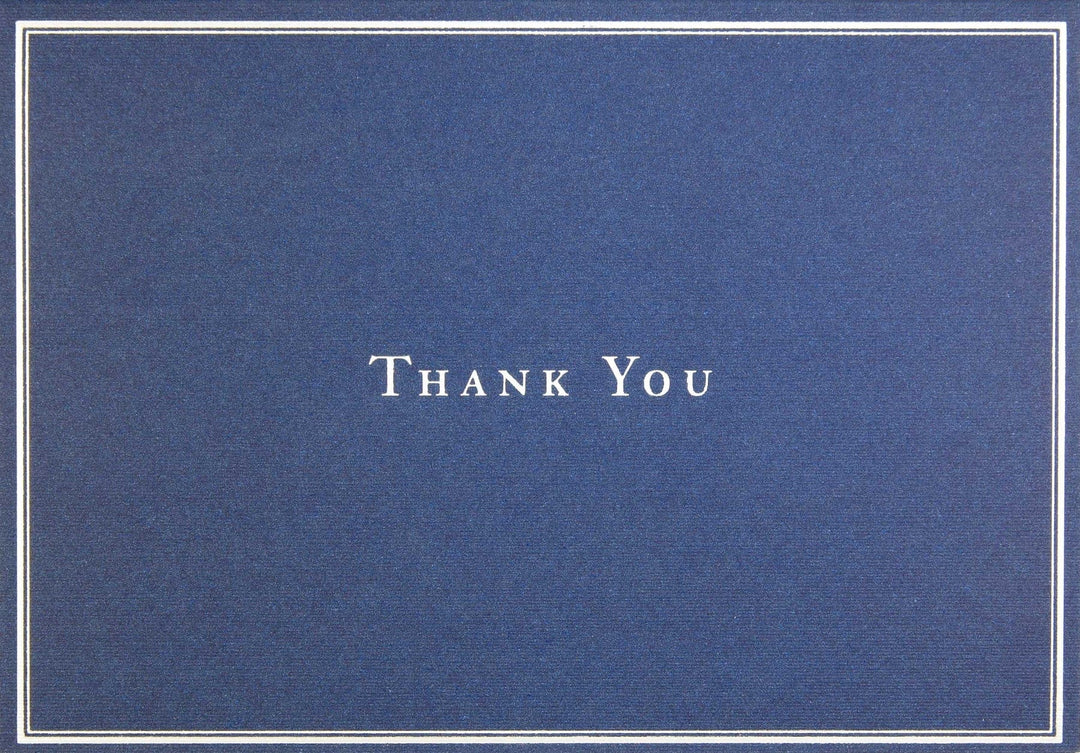 Peter Pauper Press Note Cards Navy Blue Thank You Notes