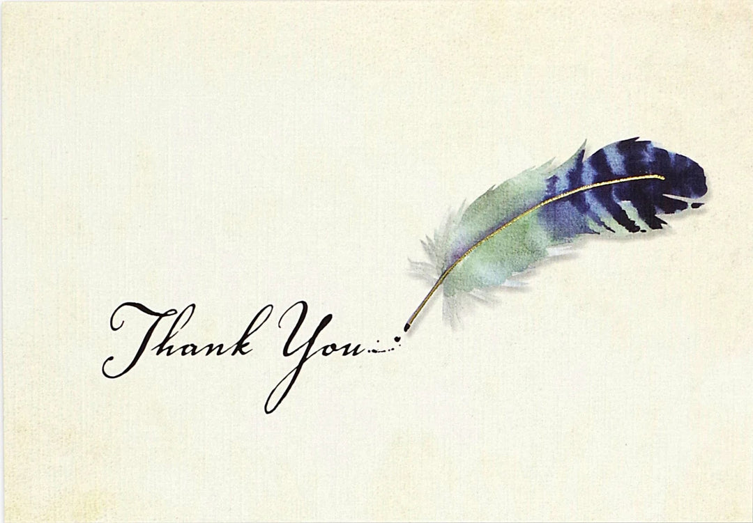 Peter Pauper Press Note Cards Watercolor Quill Thank You Notes