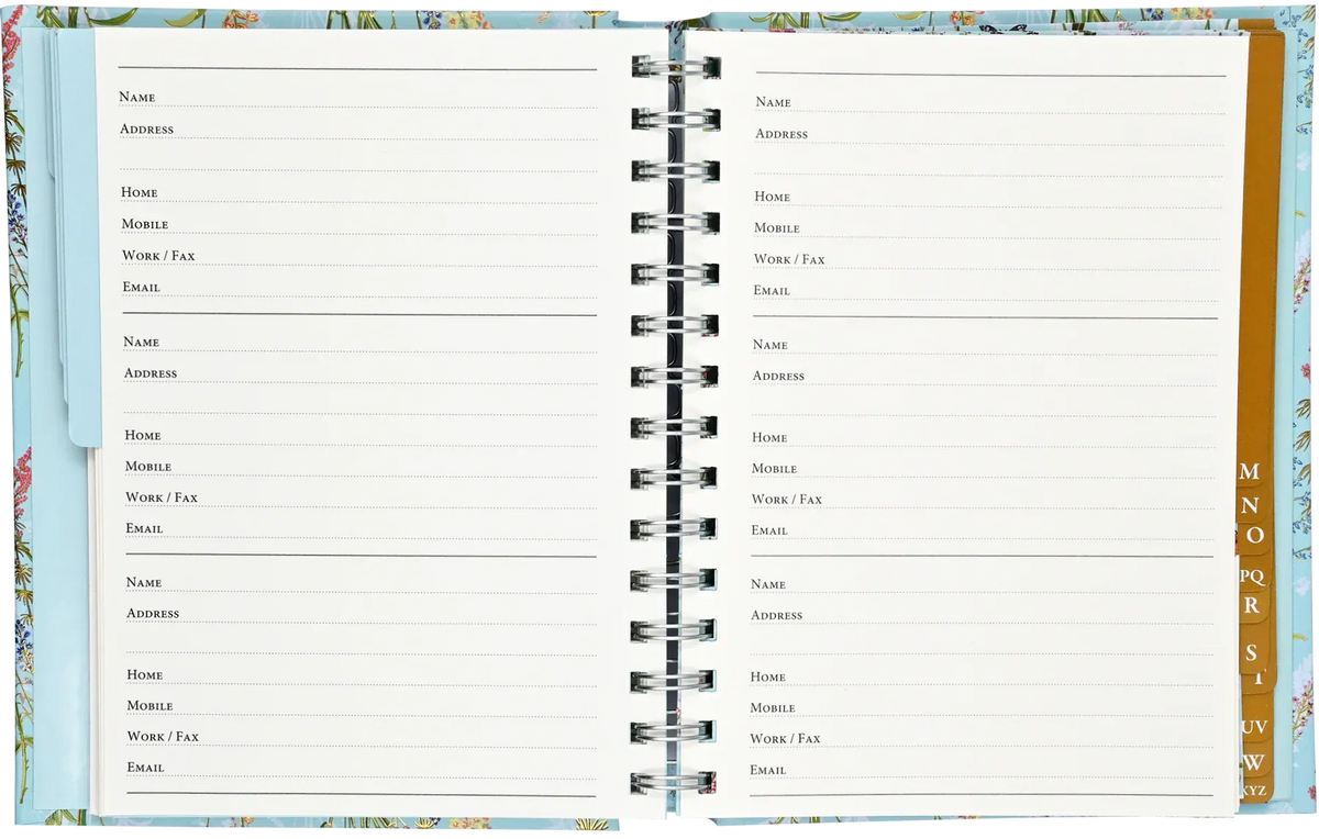 Peter Pauper Press Paper Blooms & Butterflies Large Address Book
