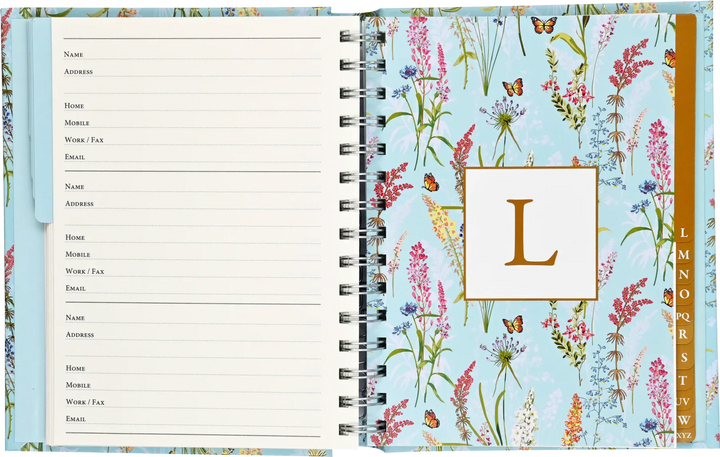 Peter Pauper Press Paper Blooms &amp; Butterflies Large Address Book