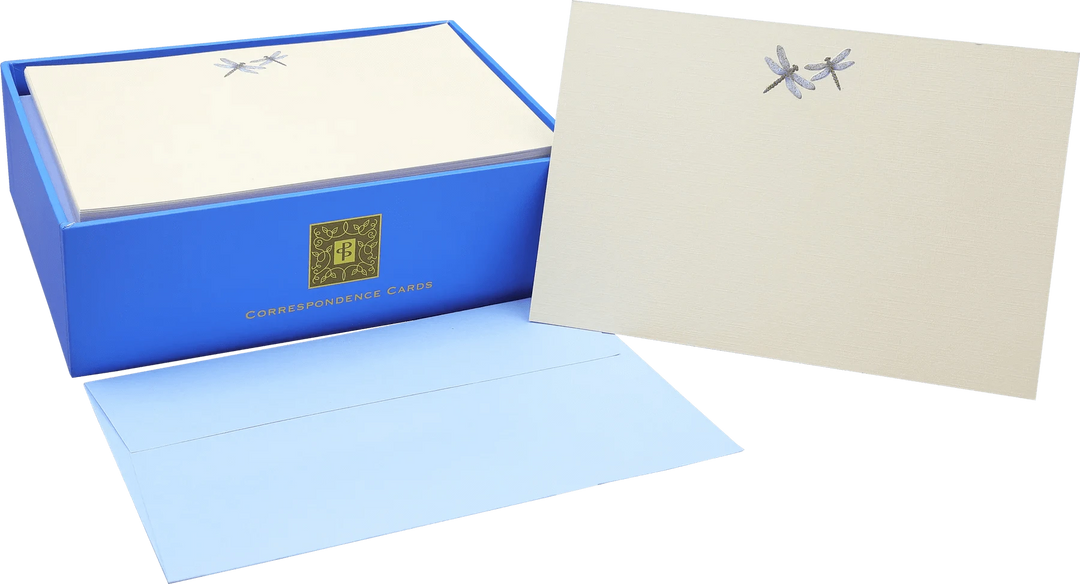 Peter Pauper Press Paper Blue Dragonflies Correspondence Cards