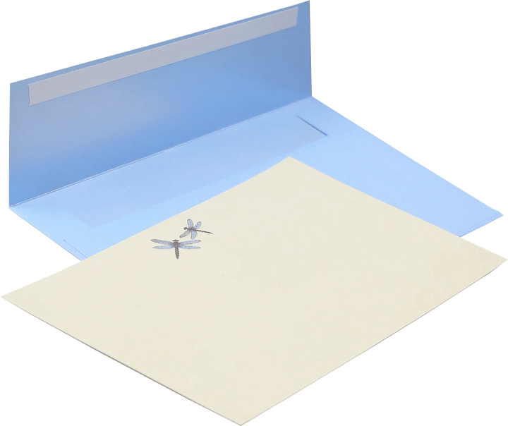 Peter Pauper Press Paper Blue Dragonflies Correspondence Cards