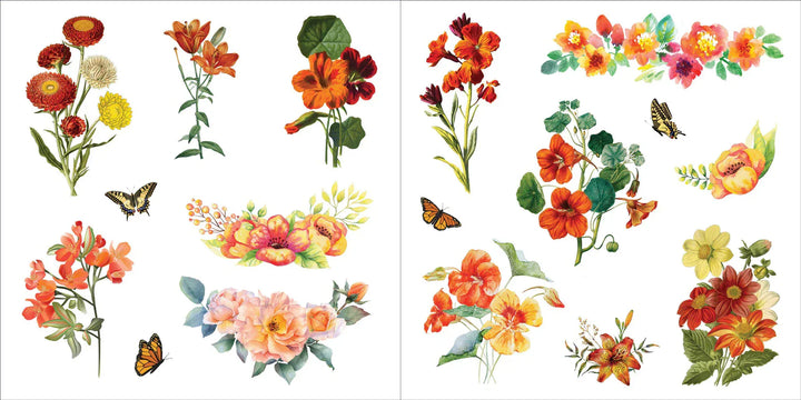 Peter Pauper Press Paper Bunches of Botanicals! Sticker Book
