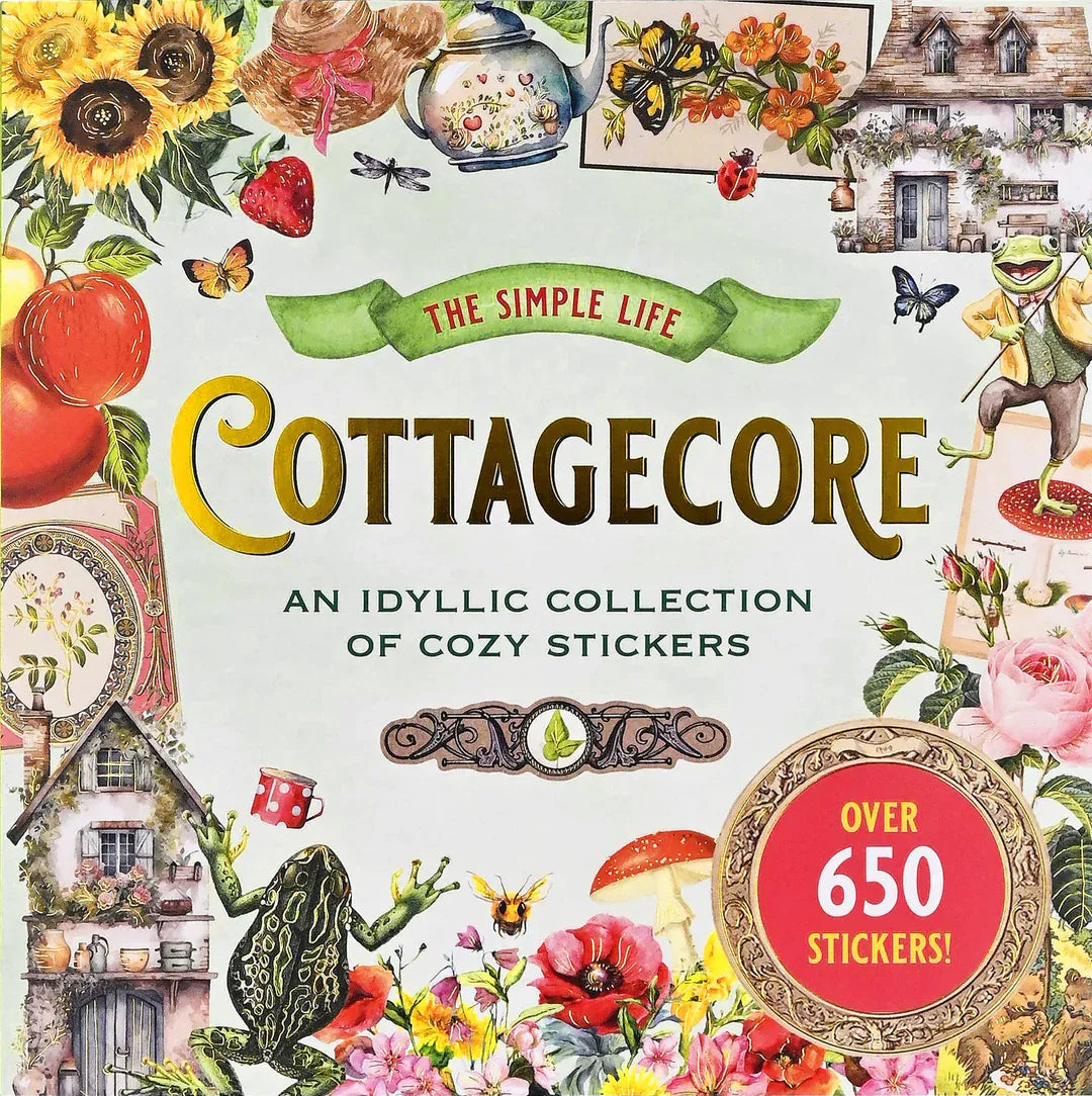 Peter Pauper Press Paper Cottagecore Sticker Book