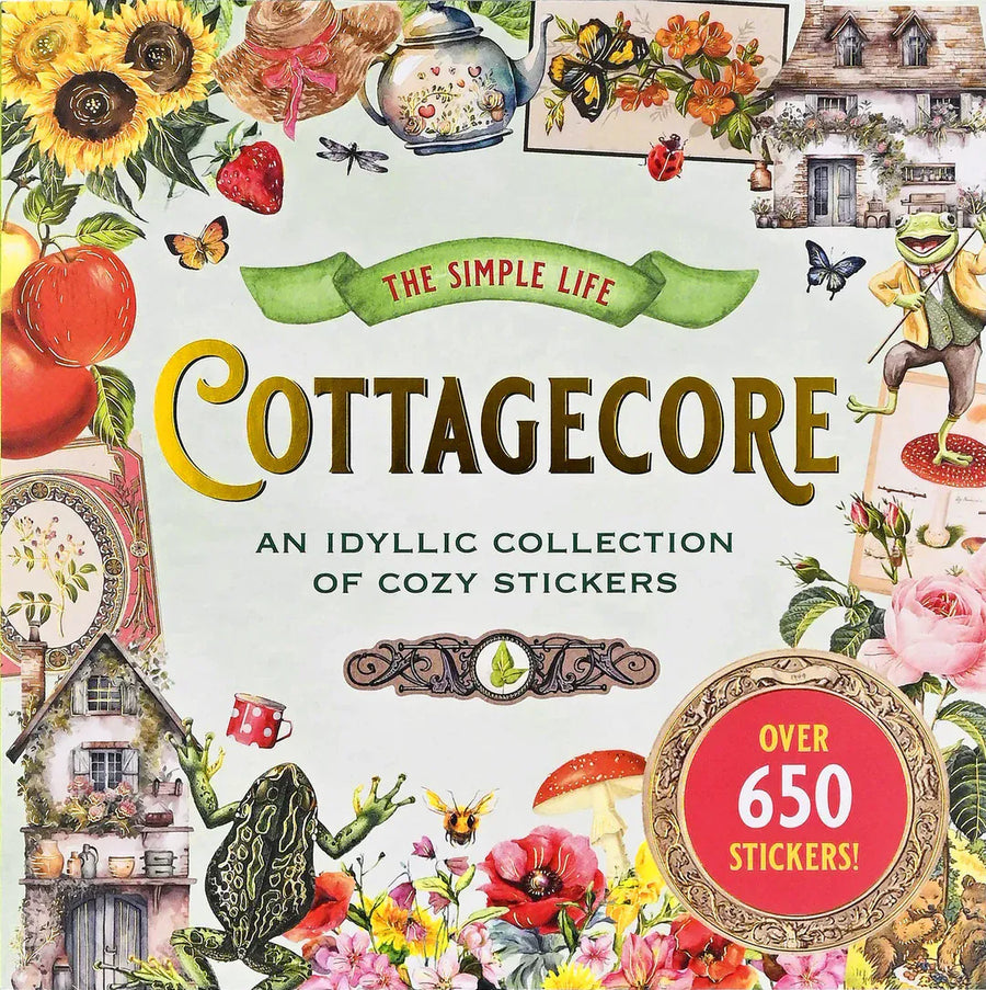 Peter Pauper Press Paper Cottagecore Sticker Book