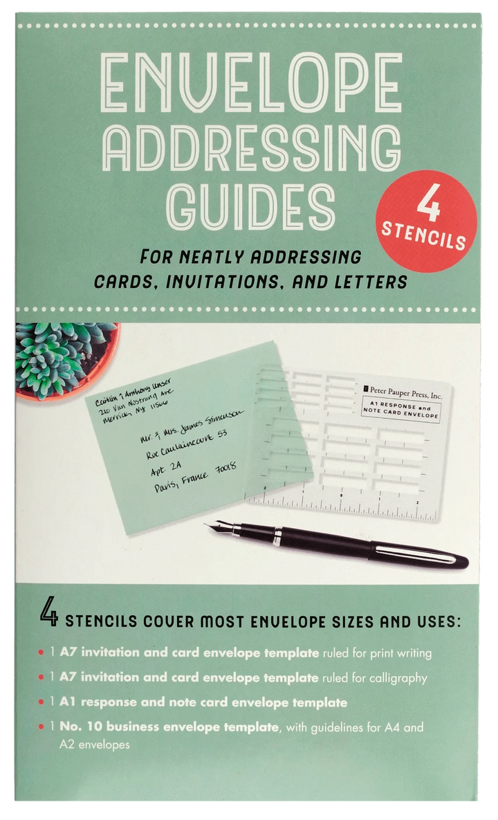 Peter Pauper Press Paper Envelope Addressing Guides