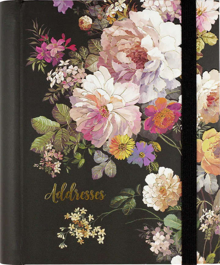 Peter Pauper Press Paper Midnight Floral Large Address Book
