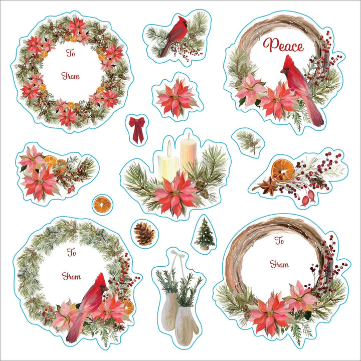 Peter Pauper Press Sticker Book Merry & Bright Christmas! A Festive Sticker Book