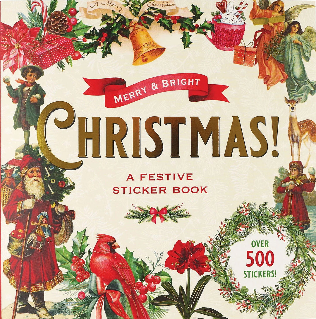 Peter Pauper Press Sticker Book Merry & Bright Christmas! A Festive Sticker Book