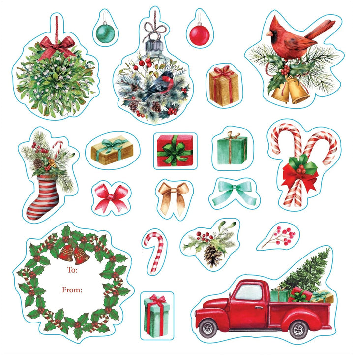 Peter Pauper Press Sticker Book Merry & Bright Christmas! A Festive Sticker Book