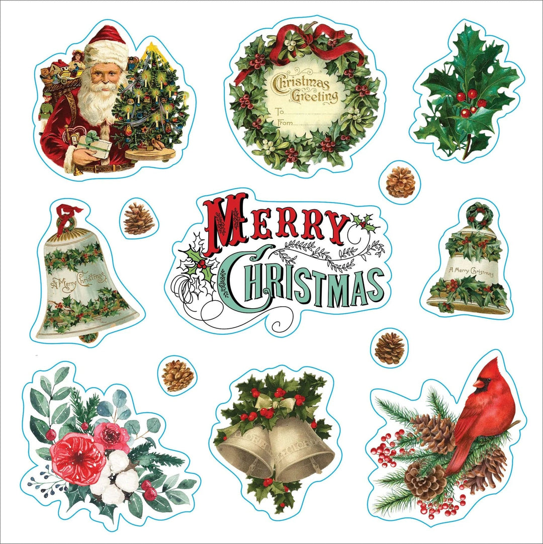 Peter Pauper Press Sticker Book Merry & Bright Christmas! A Festive Sticker Book