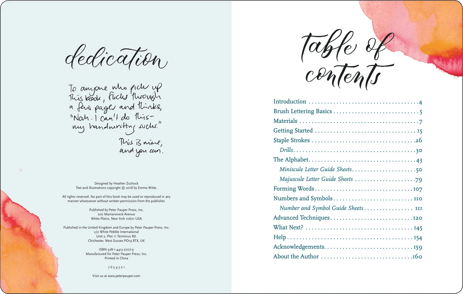 Peter Pauper Press Workbook Brush Lettering from A to Z