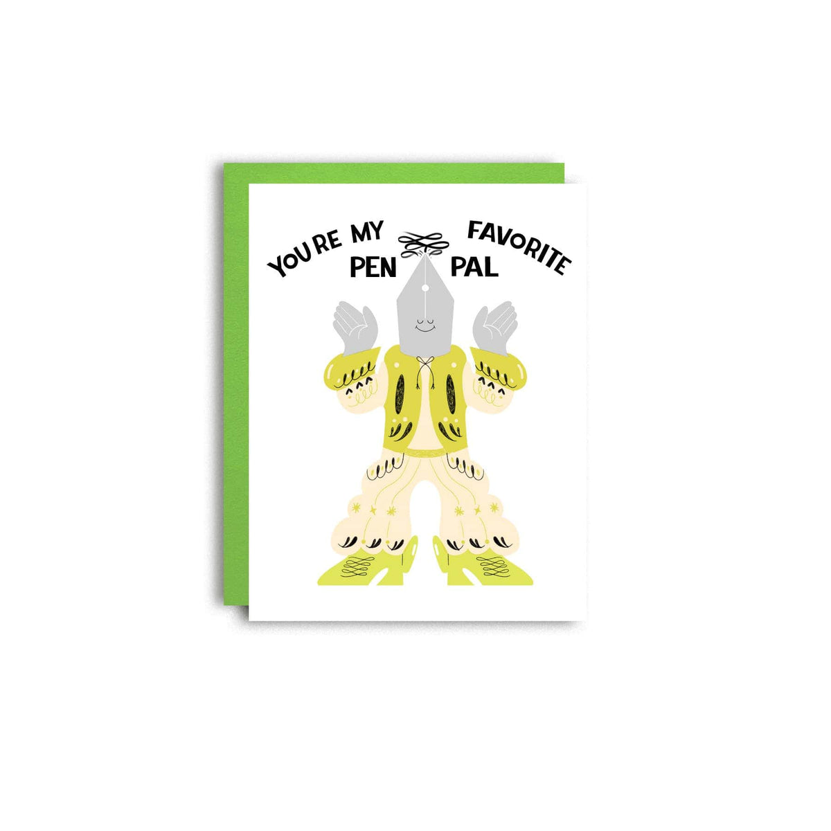 Pier Six Press Cards Favorite Pen Pal - Stationery Lover Risograph Card