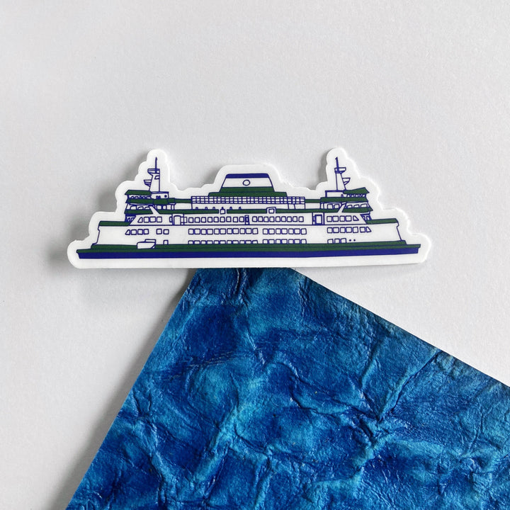 Pier Six Press Cards Washington State Ferry Sticker