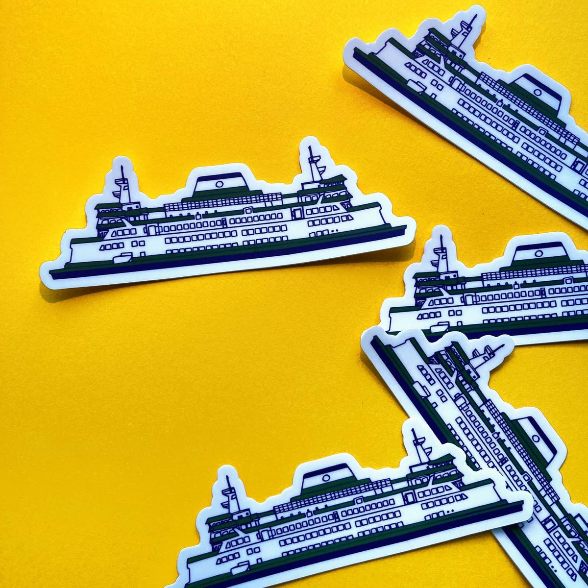 Pier Six Press Cards Washington State Ferry Sticker