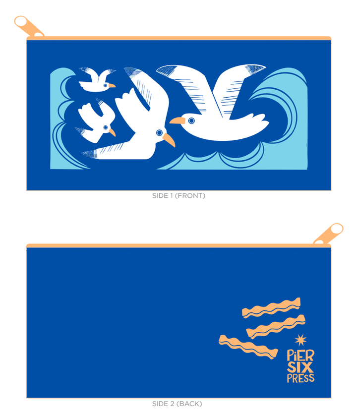 Pier Six Press Fashion Seagull Travel Pouch 
