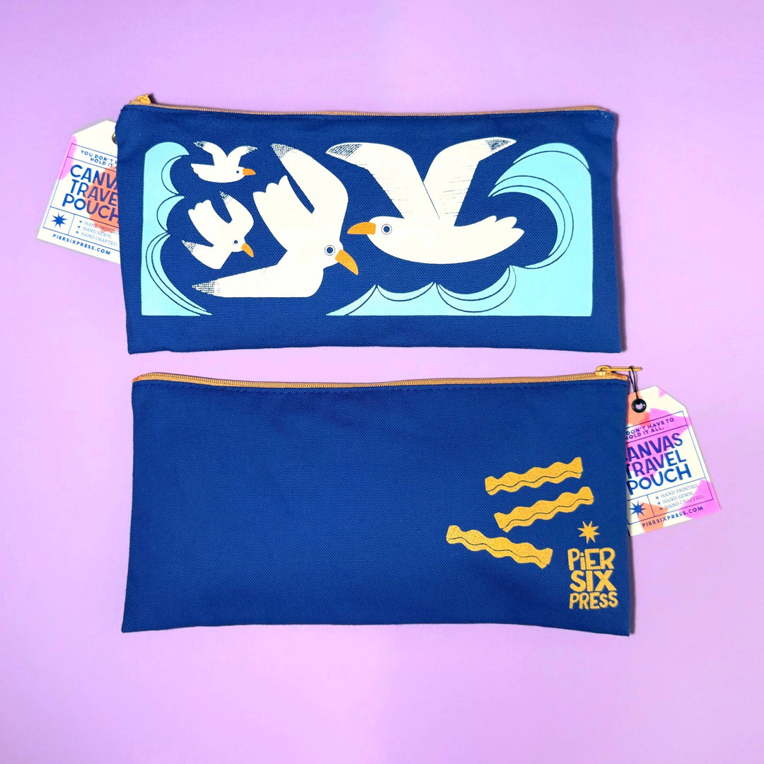 Pier Six Press Fashion Seagull Travel Pouch 