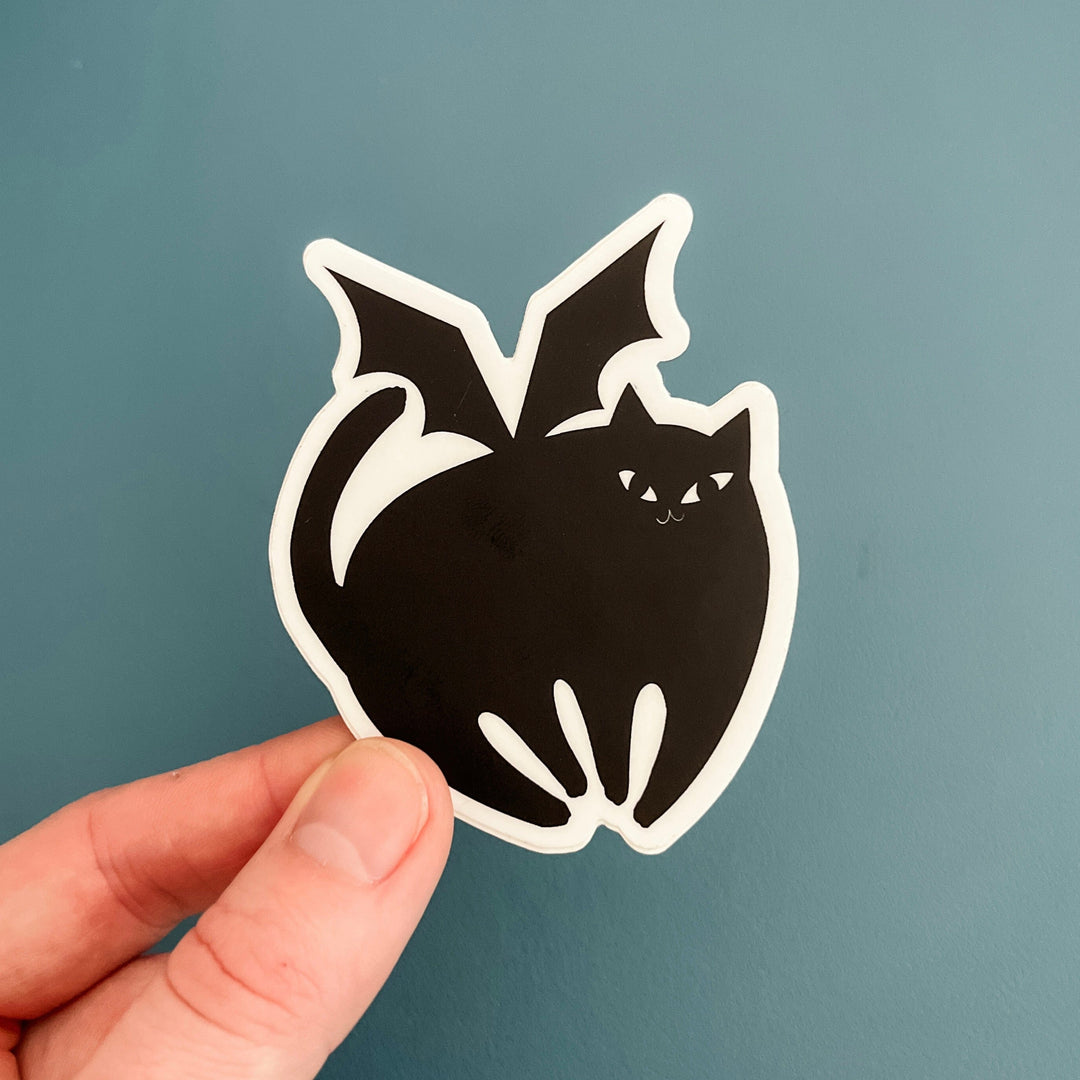 Pier Six Press Sticker Bat Cat Sticker