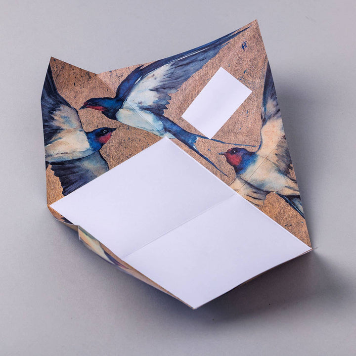 Pigeon Cards Golden Flight Pigeon, Folding Letter Set – Pack of 6 Letters