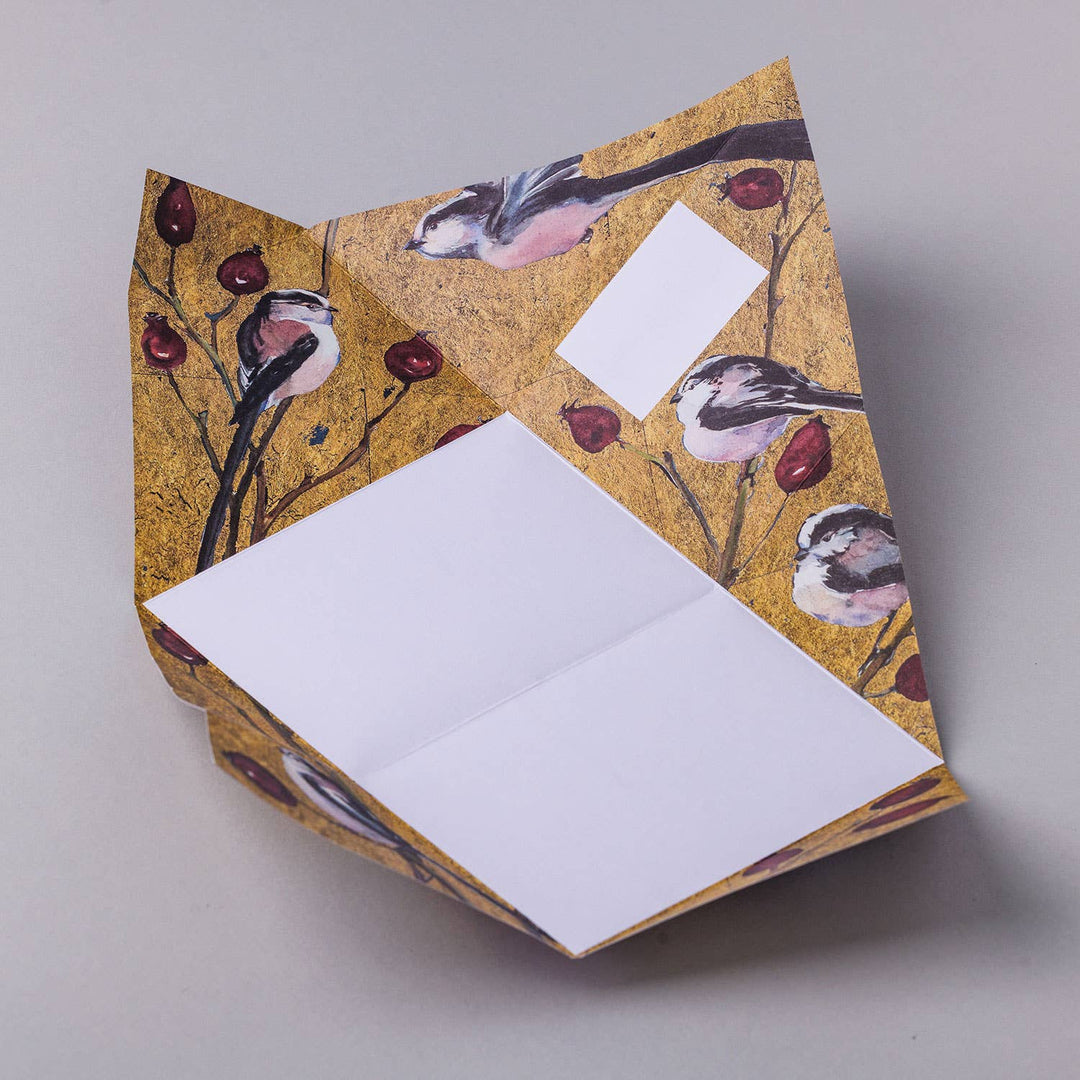 Pigeon Cards Golden Flight Pigeon, Folding Letter Set – Pack of 6 Letters