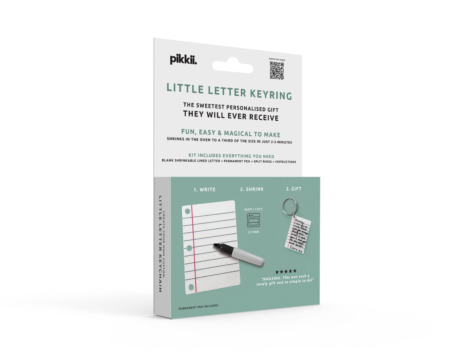 Pikkii Gifts Letter Keychain Shrink Kit