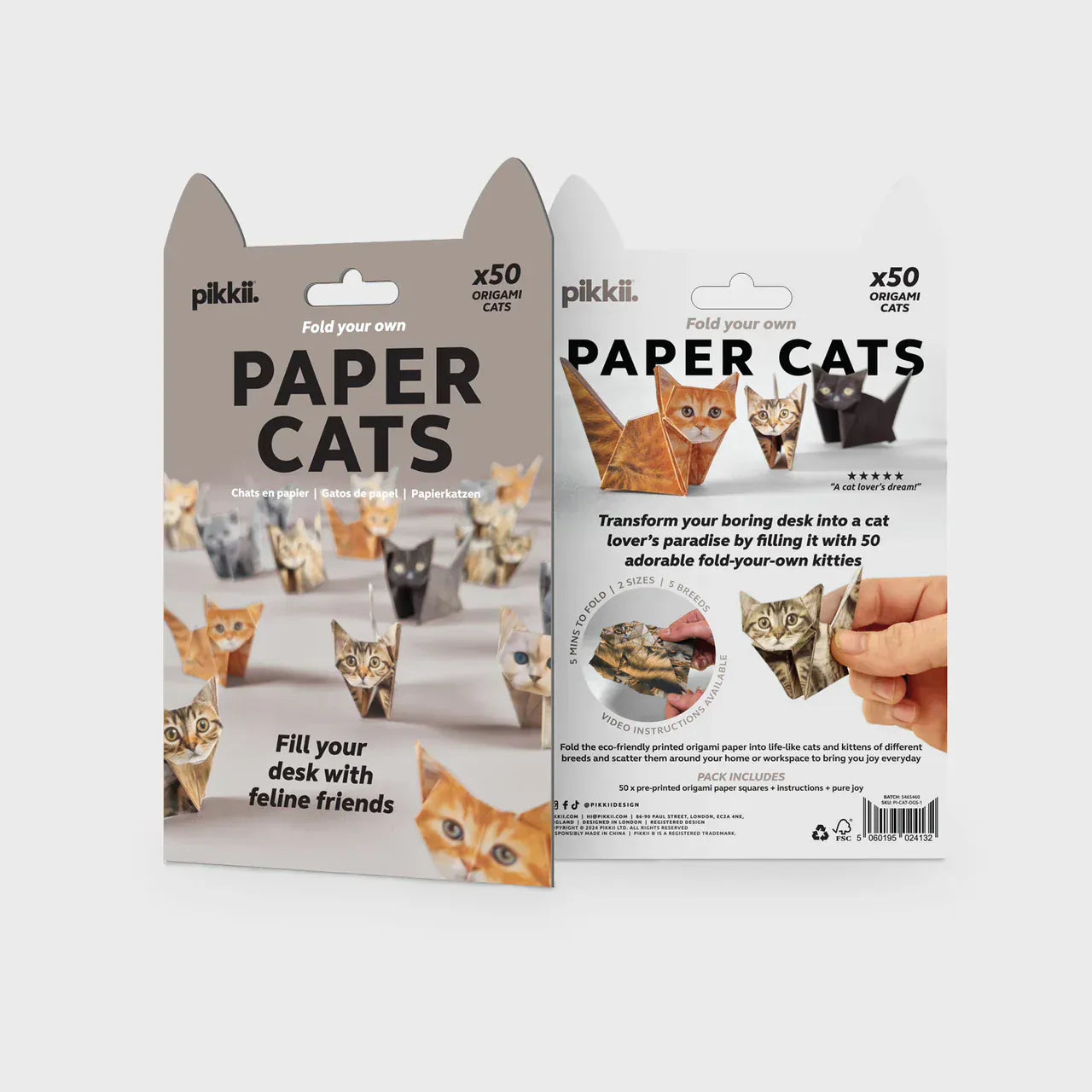 Pikkii Gifts Paper Cats Origami Kit