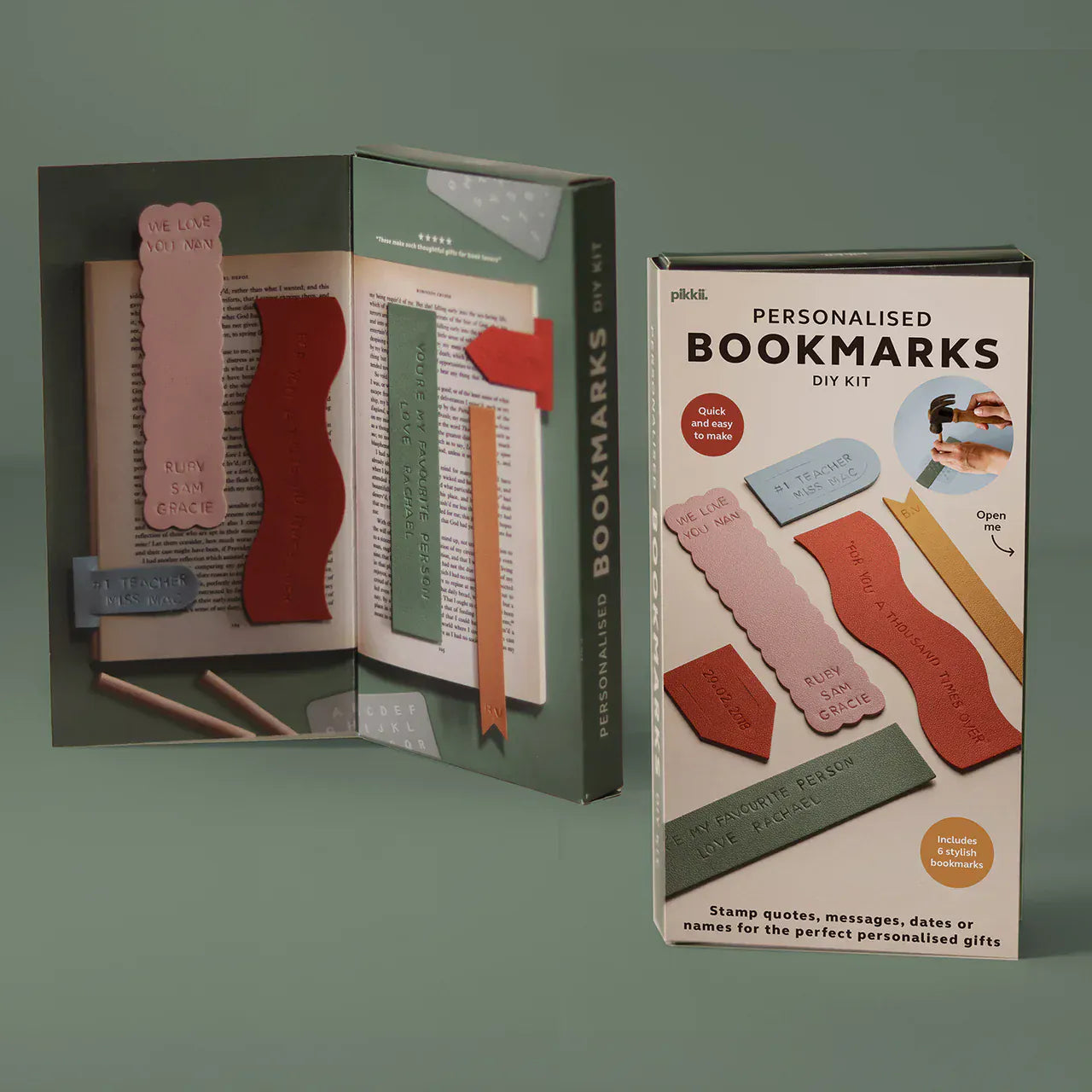 Pikkii Gifts Personalized Bookmark Kit