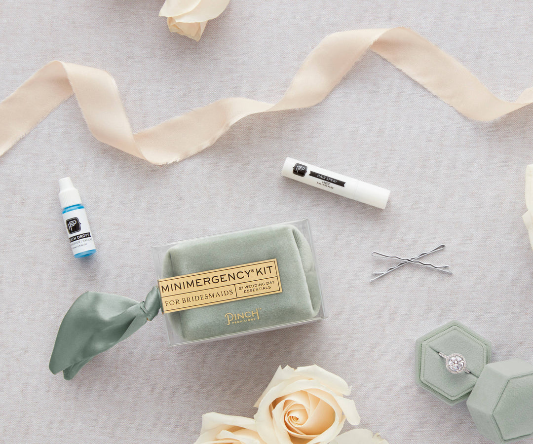 Pinch Provisions Activity Kit Velvet Minimergency Kits for Bridesmaids: Ivory