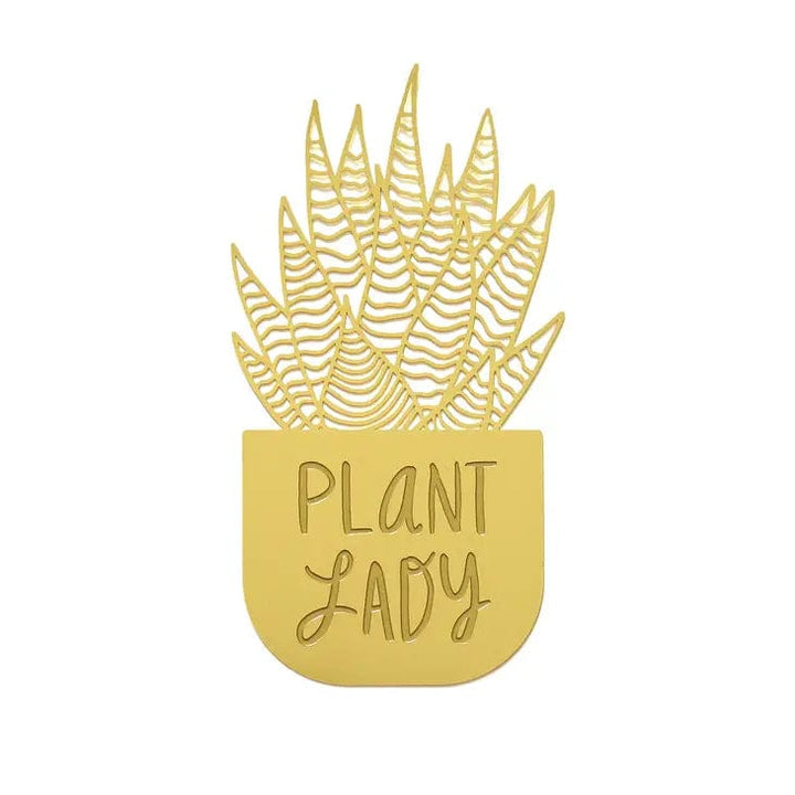 Pineapple Sundays Design Studio Bookmark Plant Lady Brass Bookmark