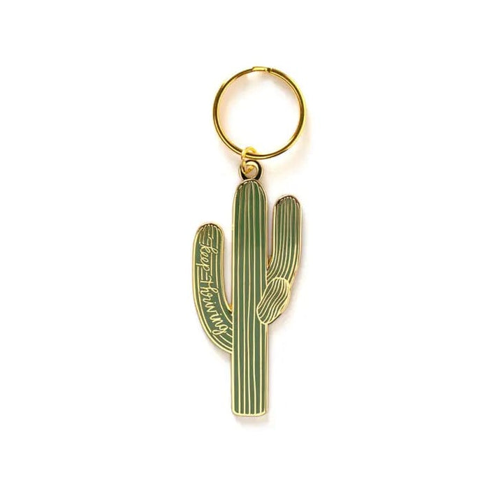 Pineapple Sundays Design Studio Keychain Keep Thriving Saguaro Cactus Keychain