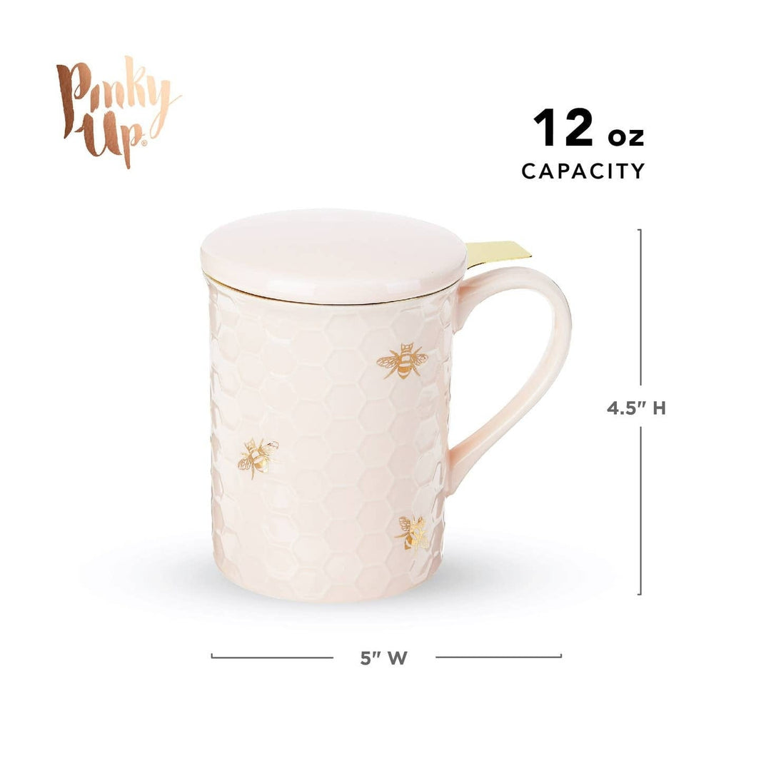 Pinky Up Mug Annette Honeycomb Ceramic Tea Mug & Infuser