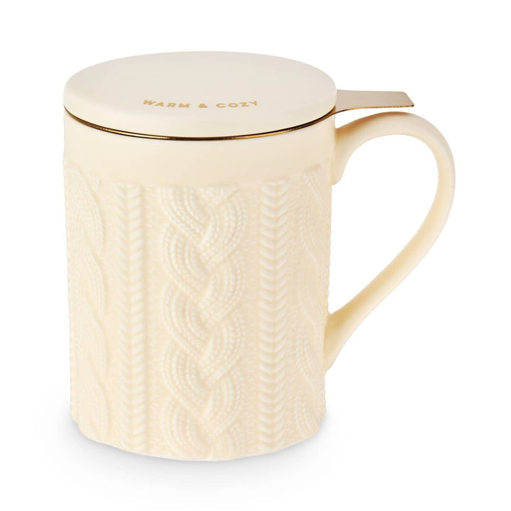 Pinky Up Mug Annette Knit Ceramic Tea Mug & Infuser