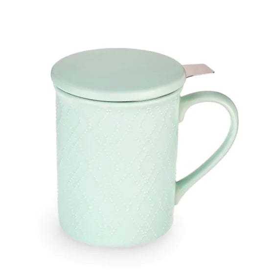 Pinky Up Mug Annette Souk Mint Ceramic Tea Mug & Infuser