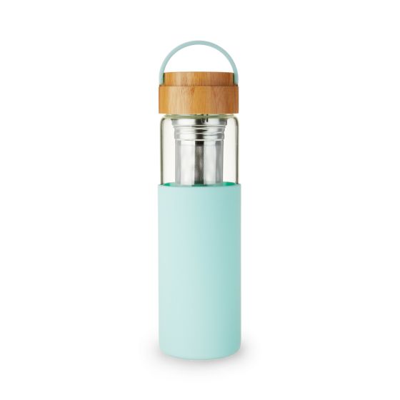 Pinky Up Mug Dana Glass Travel Mug in Turquoise