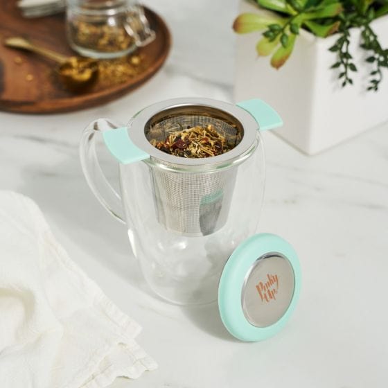 Pinky Up Tea & Infusions Erin Turquoise Universal Tea Infuser in Turquoise