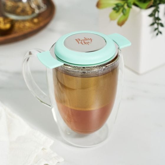 Pinky Up Tea & Infusions Erin Turquoise Universal Tea Infuser in Turquoise