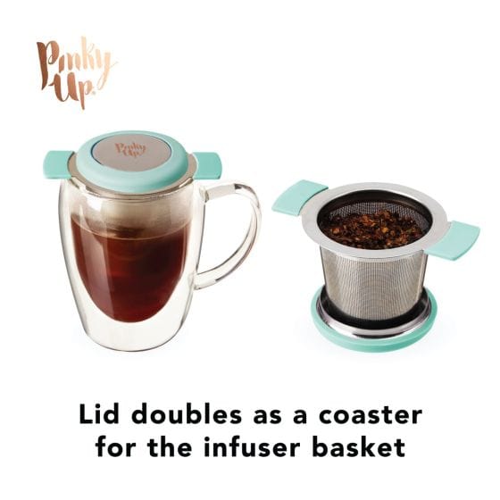 Pinky Up Tea & Infusions Erin Turquoise Universal Tea Infuser in Turquoise