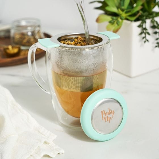 Pinky Up Tea & Infusions Erin Turquoise Universal Tea Infuser in Turquoise