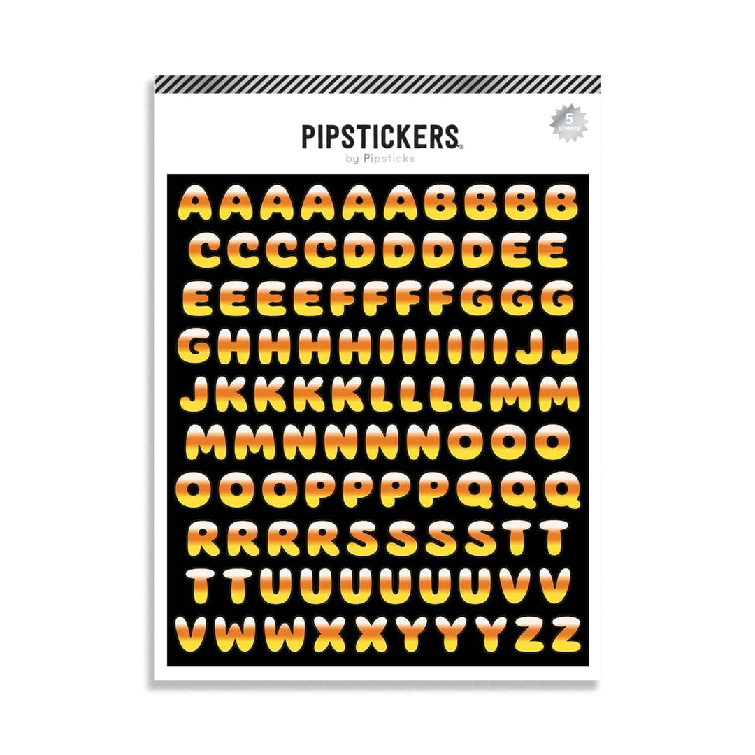 Pipsticks Cards Candy Corn Big Alphabet | Pipsticks