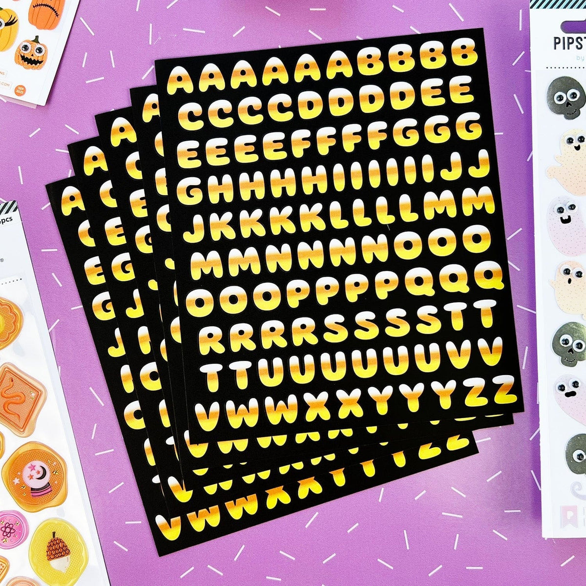 Pipsticks Cards Candy Corn Big Alphabet | Pipsticks