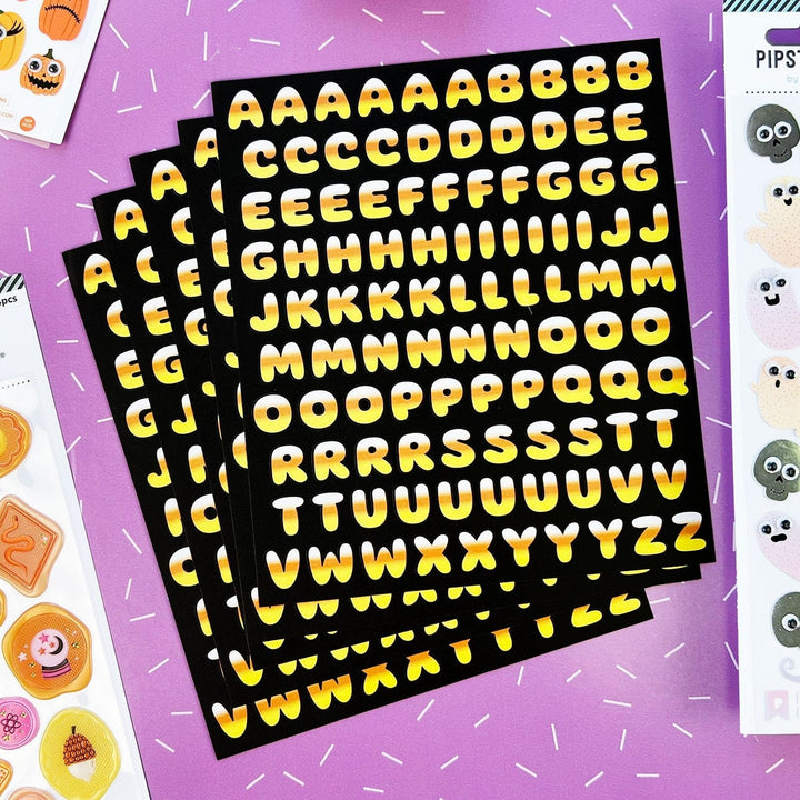 Pipsticks Cards Candy Corn Big Alphabet | Pipsticks