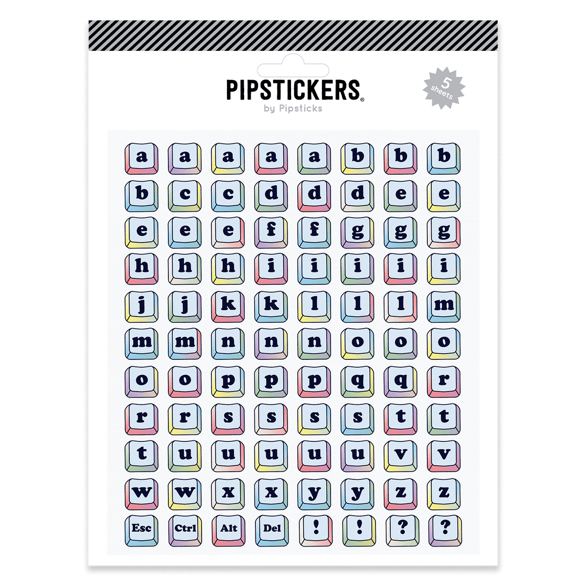 Pipsticks Cards Ctrl + Cute Big Alpha | Pipsticks