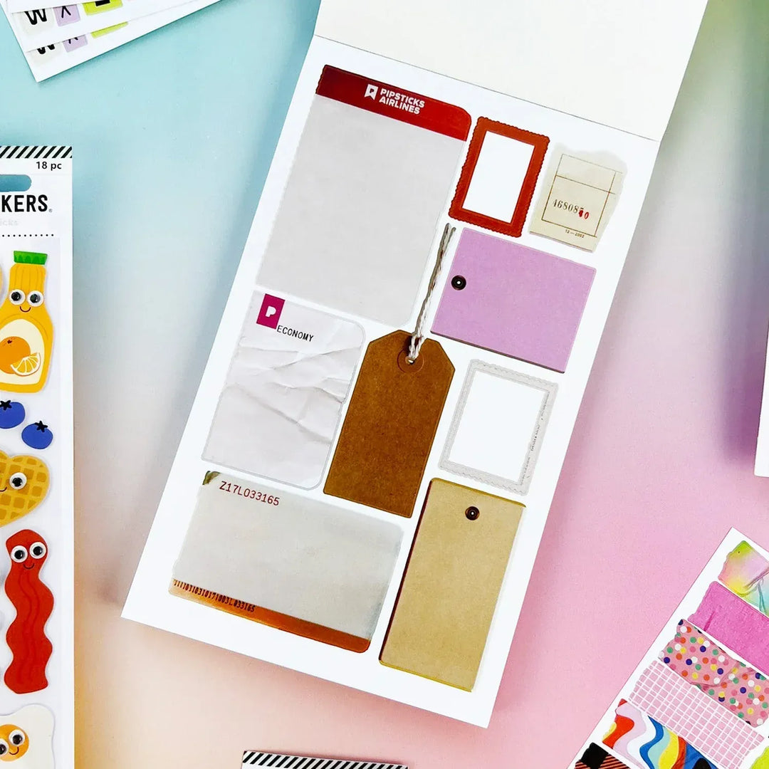 Pipsticks Cards Mix & Match Junk Journal Sticker Book