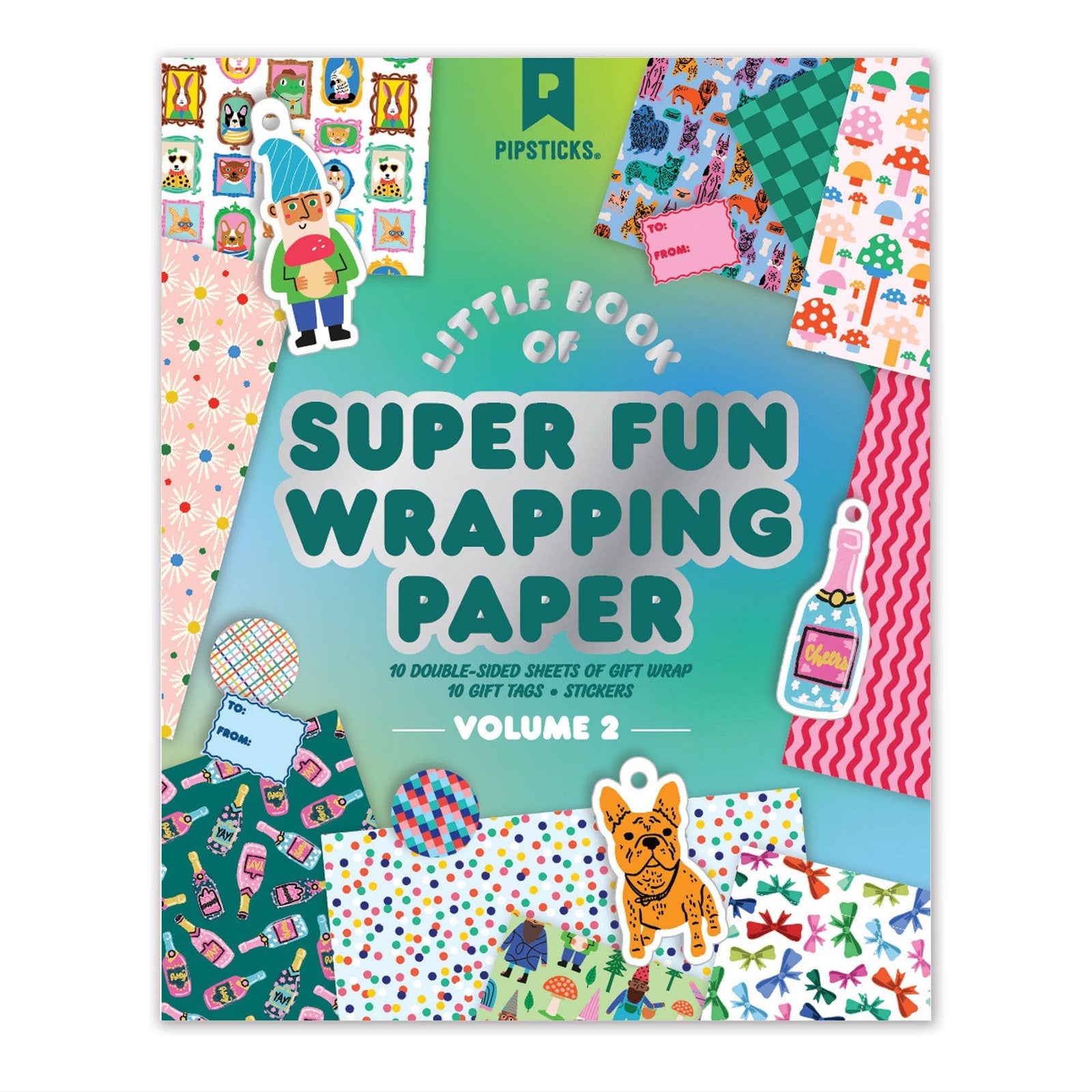 Pipsticks Holiday Fun & Festive Wrapping Paper Book