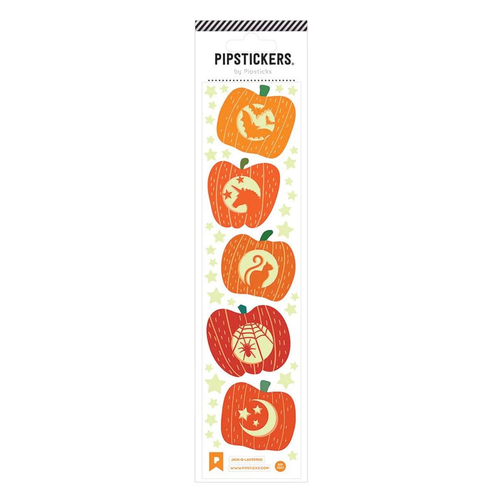 Pipsticks Sticker Glow-In-the-Dark Jack-O-Lanterns Stickers | Pipsticks