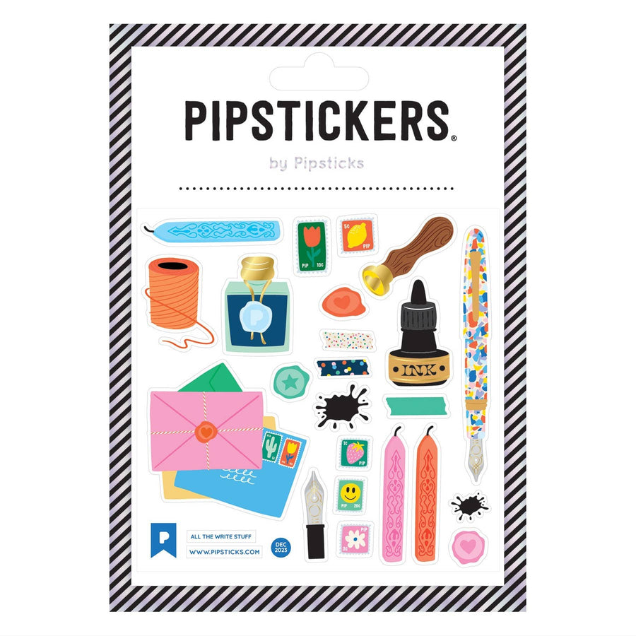 Pipsticks Stickers All the Write Stuff PipStickers Sheet
