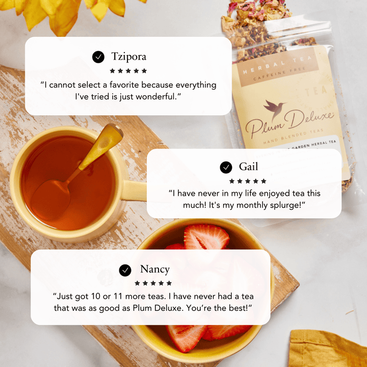 Plum Deluxe Tea Gifts Huckleberry Happiness Blueberry Black Loose Leaf Tea
