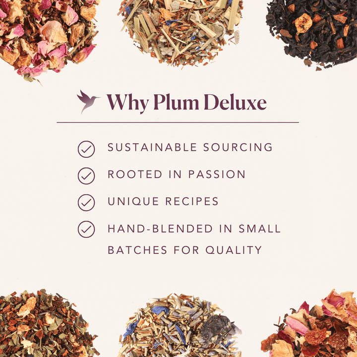 Plum Deluxe Tea Gifts Huckleberry Happiness Blueberry Black Loose Leaf Tea